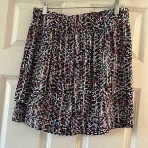CAbi Multicolor Abstract Print Skirt